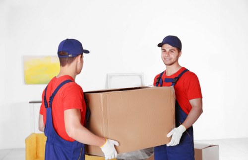 Moving team coordinating a relocation in a central London property