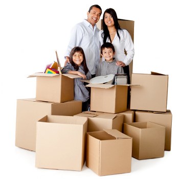 Local transfer station handling sorted moving waste and cardboard for recycling